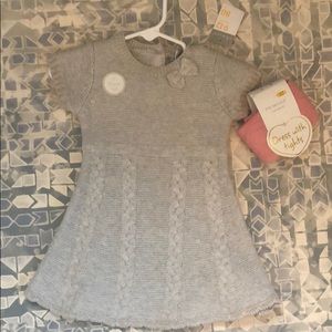 Two-piece Sweater Dress Set (dress + tights)
